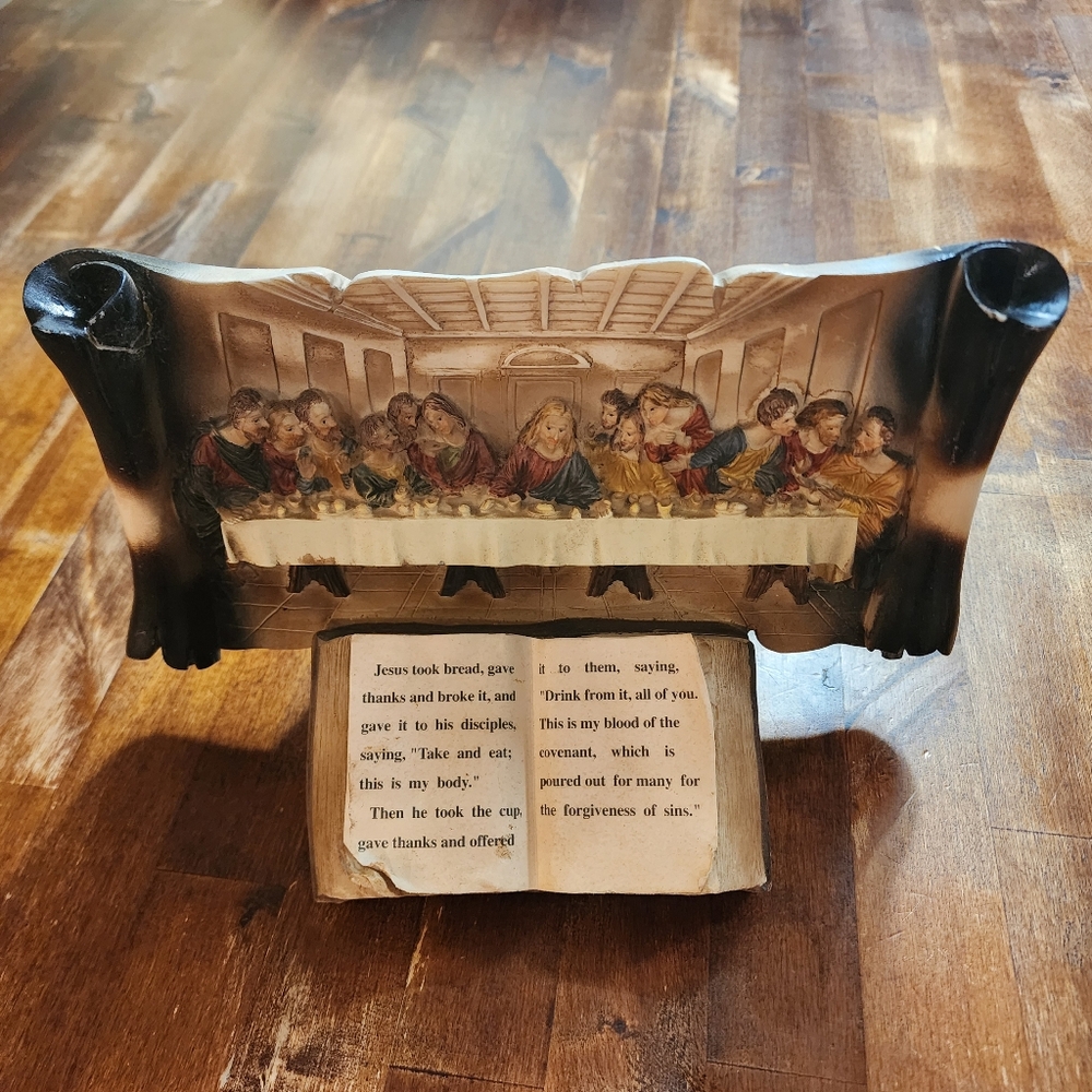 Vintage Religious Last Supper Decorative Plaque
